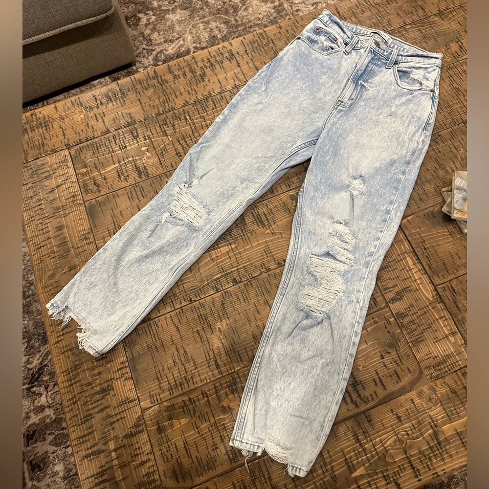 Abercrombie & Fitch The Ankle Straight Ultra High Rise Curve Love Jeans